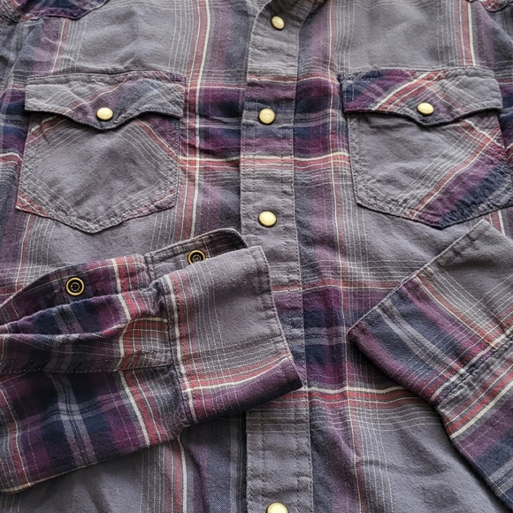 Red Camel 1931 gray western snap button shirt size Large - Picture 2 of 4